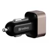 Sandberg Carregador de automóvel 1xQC3.0+1xUSBC 24W, automóvel, isqueiro, 12 V, preto, cinzento