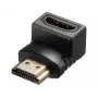 Sandberg Adaptador HDMI 2.0 macho angular, HDMI, HDMI, preto