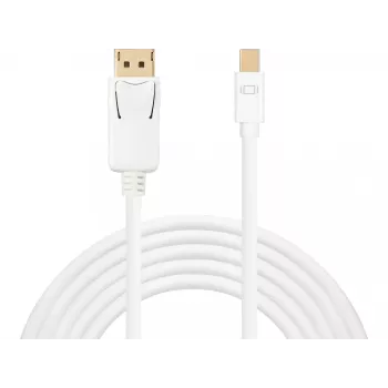 Sandberg DP-MiniDP 1.2 4K M-M 2m, 2 m, DisplayPort, Mini DisplayPort, macho, macho, branco
