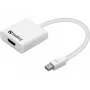 Sandberg Adaptador MiniDP1.2>HDMI2.0 4K60, Mini DisplayPort, HDMI, macho, fêmea, 3840 x 2160 píxeis, 6 Gbit/s