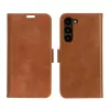 Capa tipo carteira dbramante1928 Lynge para Samsung Galaxy S23+ — Tan, 3 compartimentos para cartões, compatível com ecrã de 6,6 polegadas