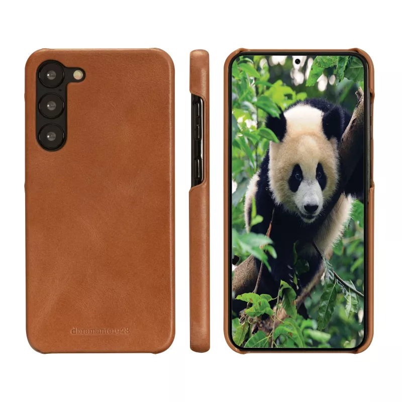 Capa tipo carteira dbramante1928 Lynge para Samsung Galaxy S23+ — Tan, 3 compartimentos para cartões, compatível com ecrã de 6,6 polegadas
