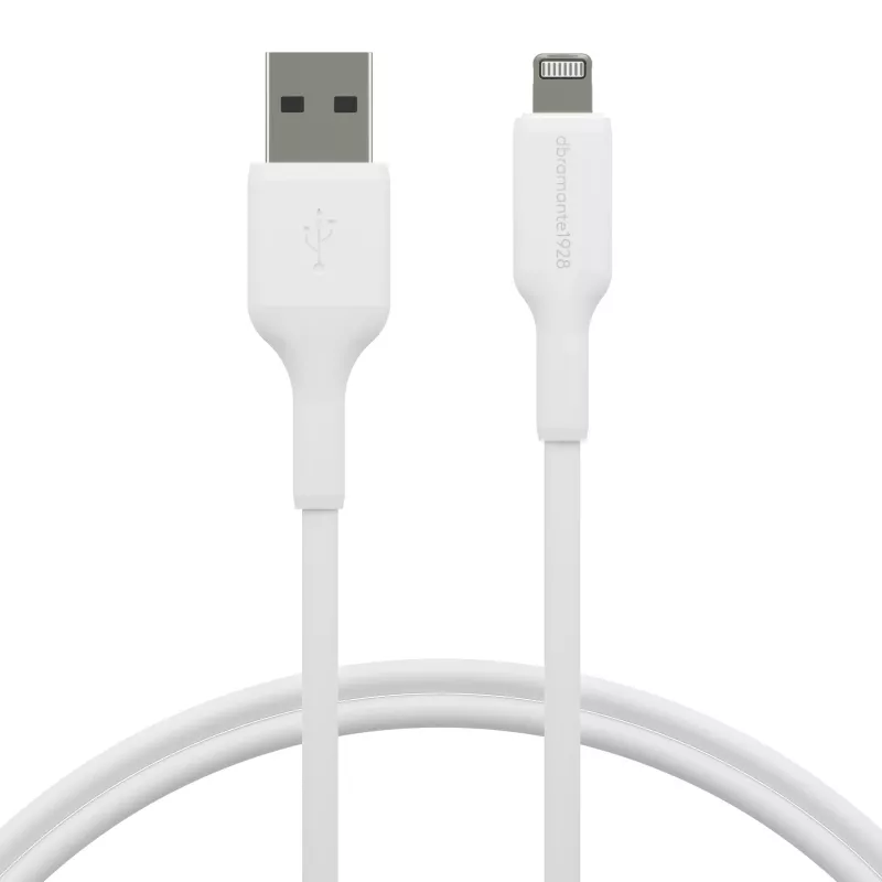 dbramante1928 re-charge - cabo 1m USB-A para Lightning - W, 1 m, USB A, USB 2.0, 0,48 Gbit/s, branco