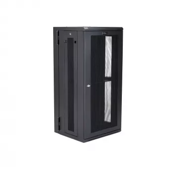 StarTech.com armário de rede de parede 4 postes 26U com prateleira 1U, armário de servidor de parede rebatível de 19 polegadas para equipamentos de dados/AV/eletrónica/informática, caixa de rack ventilada flexível