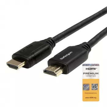 StarTech.com cabo HDMI 2.0 de 3m, cabo HDMI High Speed premium certificado 4K com Ethernet, 4K 60Hz HDR10, cabo HDMI UHD, fichas macho/macho