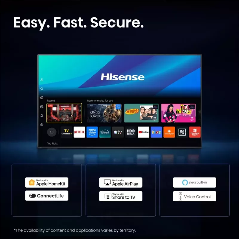 Hisense 75E8S TV 190.5 cm (75 polegadas) 4K Ultra HD Smart TV Wi-Fi cinzento 400 cd/m²
