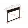 Ecrã de projeção motorizado MULTIBRACKETS M 16:10 90 polegadas (visível 193,9×121,2 cm) branco mate, preto/branco