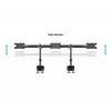 Multibrackets M VESA Desktopmount Triple Desk Clamp 24-32 polegadas 24 kg
