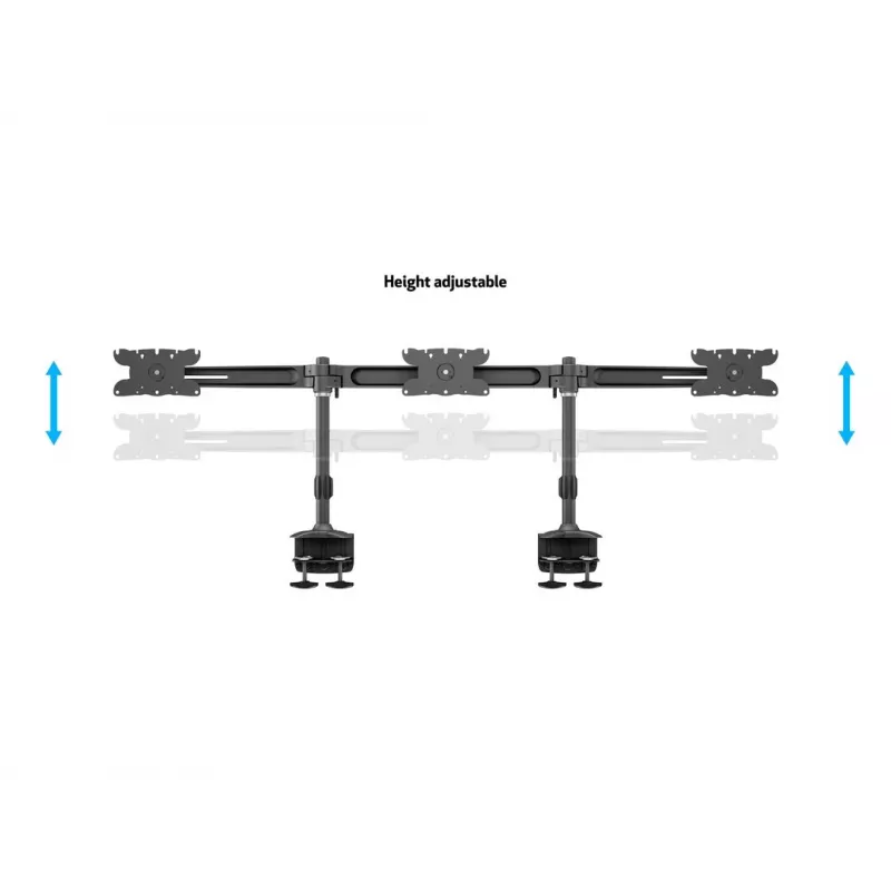 Multibrackets M VESA Desktopmount Triple Desk Clamp 24-32 polegadas 24 kg