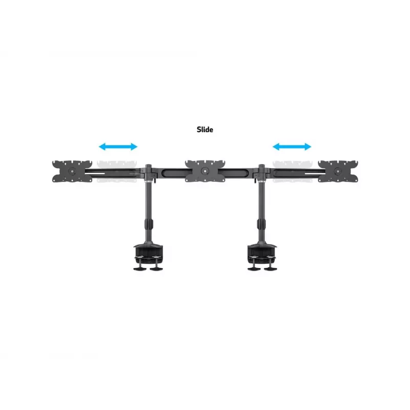 Multibrackets M VESA Desktopmount Triple Desk Clamp 24-32 polegadas 24 kg