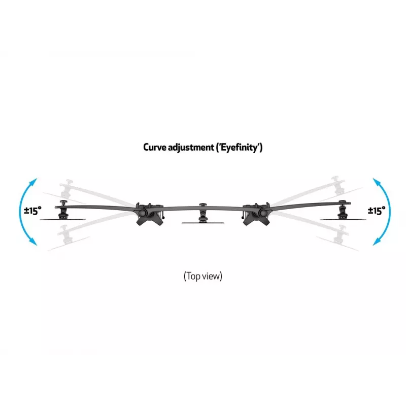 Multibrackets M VESA Desktopmount Triple Desk Clamp 24-32 polegadas 24 kg
