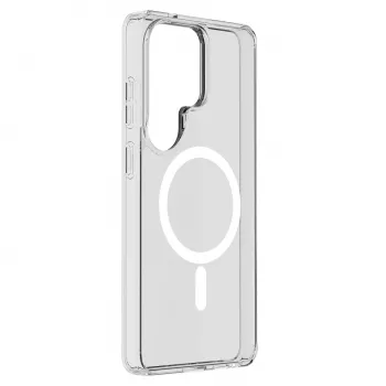 Cellularline Clear Mag - Galaxy S26 Ultra capa transparente ultra resistente com rebordo de borracha, compatível com o ecossistema Qi2 e acessórios magnéticos, tratada contra amarelecimento.