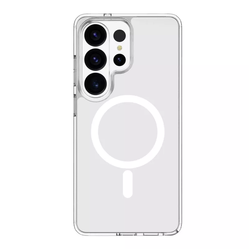 Cellularline Clear Mag - Galaxy S26 Ultra capa transparente ultra resistente com rebordo de borracha, compatível com o ecossistema Qi2 e acessórios magnéticos, tratada contra amarelecimento.