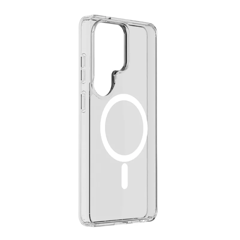 Cellularline Clear Mag - Galaxy S26 Ultra capa transparente ultra resistente com rebordo de borracha, compatível com o ecossistema Qi2 e acessórios magnéticos, tratada contra amarelecimento.