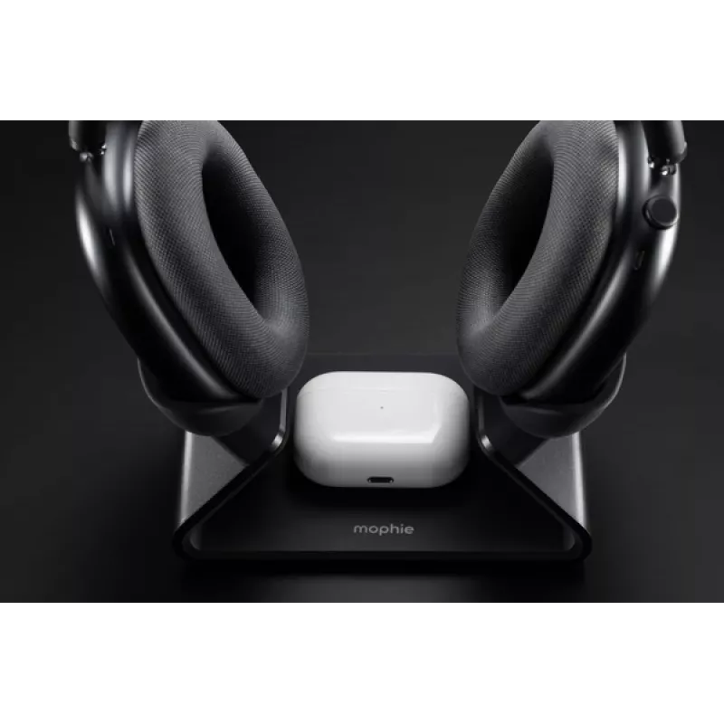 mophie AirPods Max estação de carregamento, interior, USB, carregamento sem fios, preto