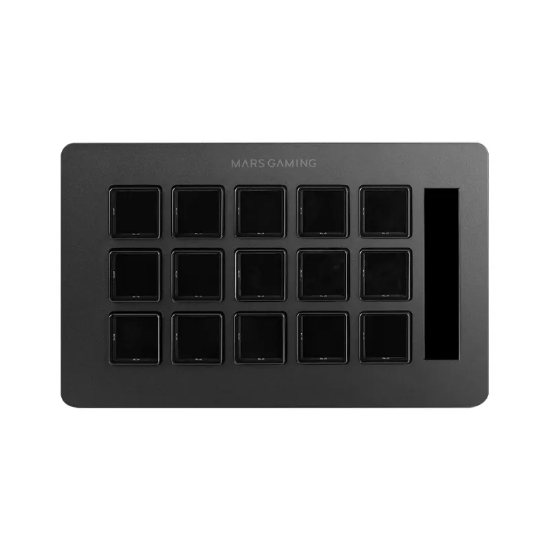 Mars Gaming Control Deck fino MSD-ONE, preto, 15 teclas, tátil, 132 mm, 81 mm, 61 mm