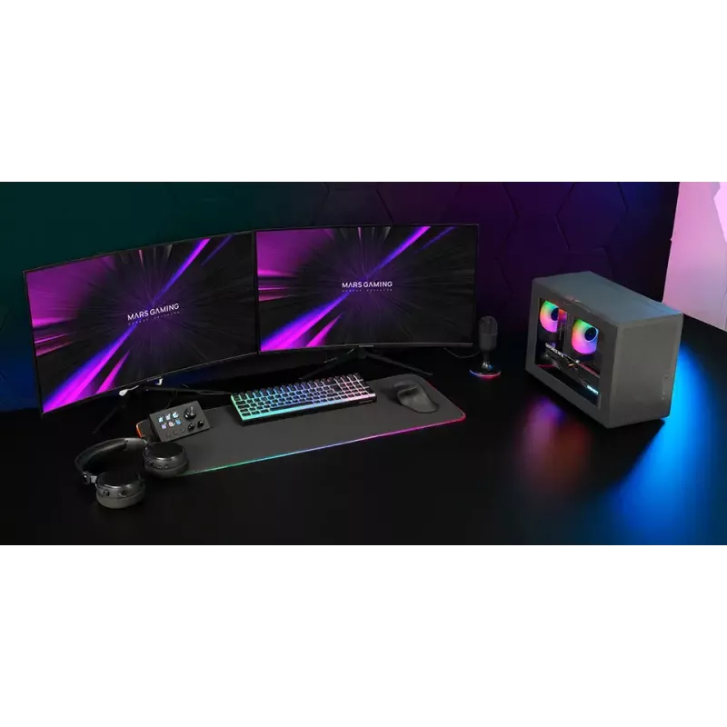 Caixa de computador Mars Gaming MCXPS mATX ultra compacta preta