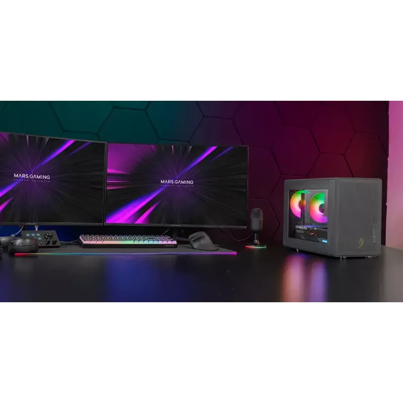 Caixa de computador Mars Gaming MCXPS mATX ultra compacta preta