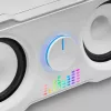Mars Gaming MS22W altifalantes gaming compactos 2.2 RGB Flow subwoofer + 4 altifalantes ativos som DSP 35W branco