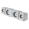 Mars Gaming MS22W altifalantes gaming compactos 2.2 RGB Flow subwoofer + 4 altifalantes ativos som DSP 35W branco