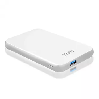 AXAGON EE25-S6 - caixa para HDD / SSD - 2,5 polegadas - SATA - Serial ATA II - Serial ATA III - 5 Gbit/s - conectividade USB - branco
