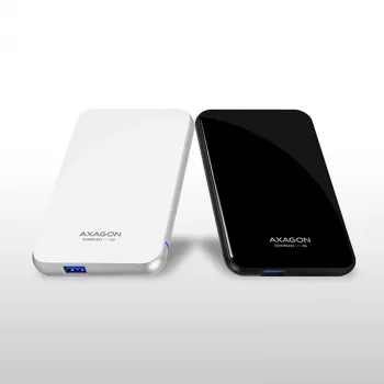 AXAGON EE25-S6 - caixa para HDD / SSD - 2,5 polegadas - SATA - Serial ATA II - Serial ATA III - 5 Gbit/s - conectividade USB - branco