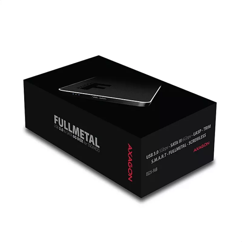 AXAGON EE25-F6B - caixa de armazenamento - 2,5 polegadas (6,4 cm)