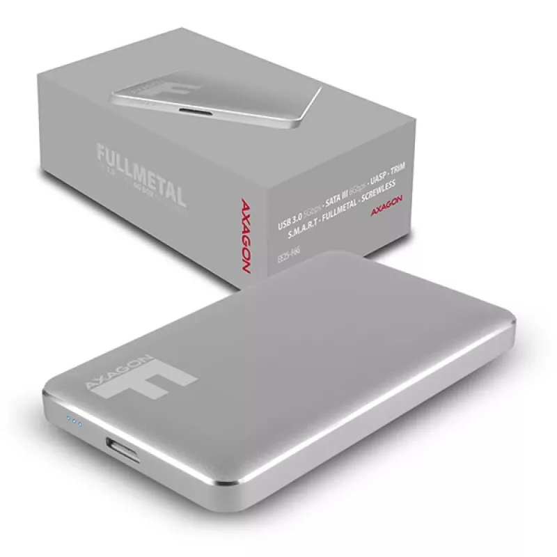 AXAGON EE25-F6G - caixa para HDD / SSD - 2,5 polegadas - SATA - Serial ATA II - Serial ATA III - 5 Gbit/s - conectividade USB - cinzento