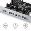 Axagon PCEU-430VL placas de interface/adaptador internas USB 3.2 Gen 1 (3.1 Gen 1)
