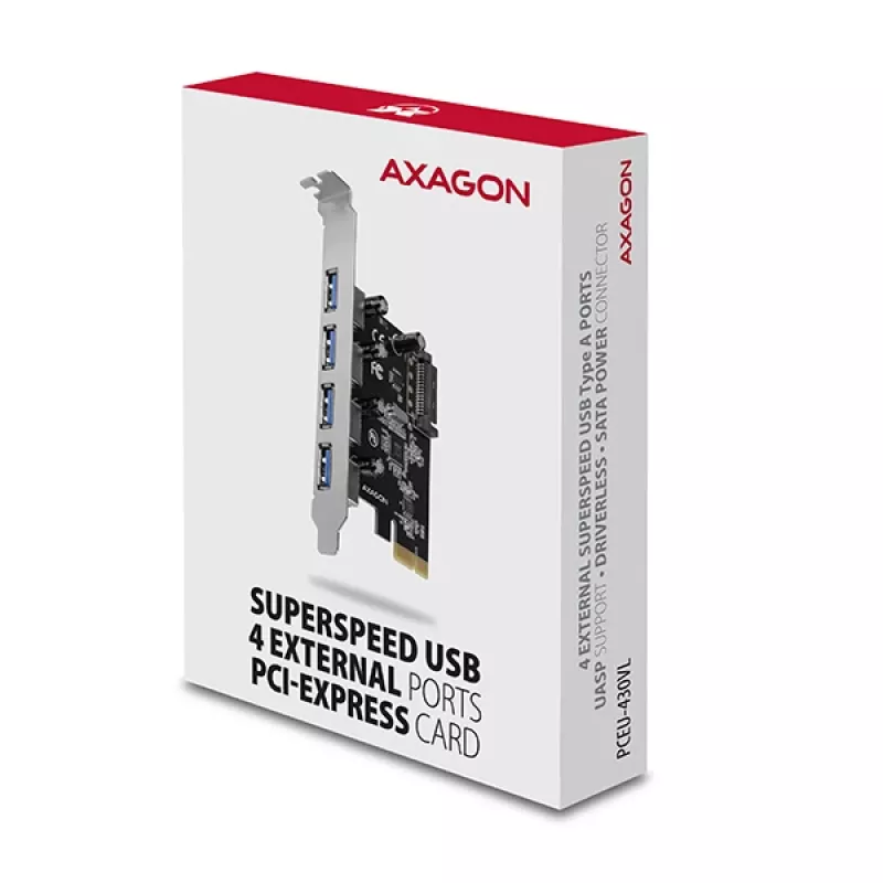 Axagon PCEU-430VL placas de interface/adaptador internas USB 3.2 Gen 1 (3.1 Gen 1)