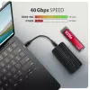 Axagon EEM2-40G caixa USB-C 40Gbps para SSD M.2 NVMe, alumínio ARMORED