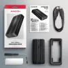 Axagon EEM2-40G caixa USB-C 40Gbps para SSD M.2 NVMe, alumínio ARMORED