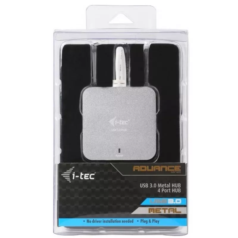 i-tec metal USB 3.0 hub passivo 4 portas