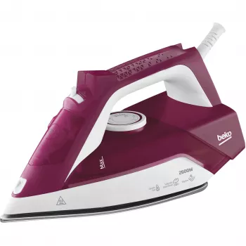 Beko SIM3126R ferro de engomar a vapor base cerâmica 2600 W vermelho