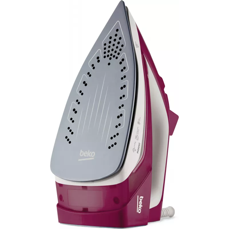 Beko SIM3126R ferro de engomar a vapor base cerâmica 2600 W vermelho