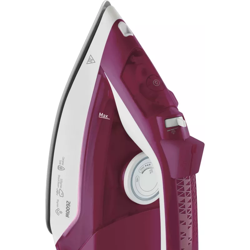 Beko SIM3126R ferro de engomar a vapor base cerâmica 2600 W vermelho