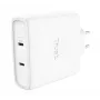 Carregador TRUST Maxo 100W 2 portas USB-C GaN — 100 W, 2x USB-C, 20 V máx, AC, interior, cabo de 2 m, branco