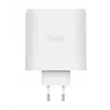 Carregador TRUST Maxo 100W 2 portas USB-C GaN — 100 W, 2x USB-C, 20 V máx, AC, interior, cabo de 2 m, branco