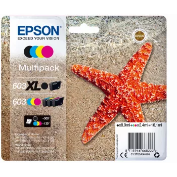 Cartucho de tinta Epson 603 XL 1 unid. original alcance alto (XL) preto, ciano, magenta, amarelo