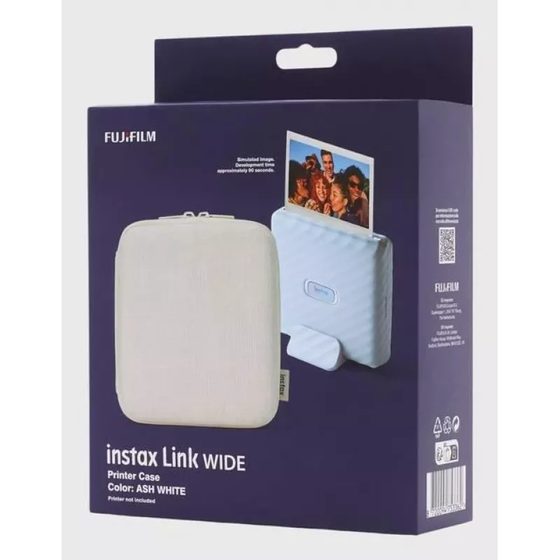 Capa para impressora Fujifilm para instax Link Wide (modelo 70100162648) – branco cinza