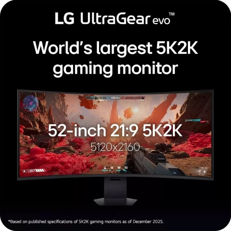 Monitor de computador LG 52G930B-B.AEU 132,1 cm (52 polegadas) 5120 x 2160 píxeis preto
