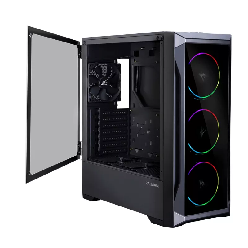 Zalman Z8 TG Caixa de PC ATX Mid Tower, ventoinhas ARGB x3, T/G Midi Tower Preto