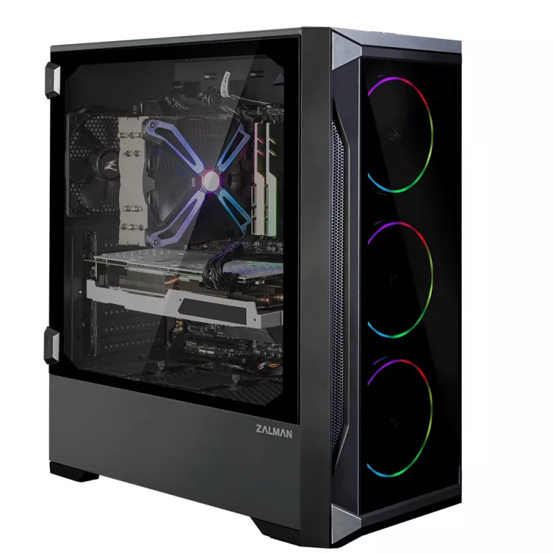 Zalman Z8 TG Caixa de PC ATX Mid Tower, ventoinhas ARGB x3, T/G Midi Tower Preto