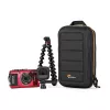 Bolsa para máquina fotográfica Lowepro HARDSIDE CS 60 — bolsa rígida, compacta, 140×85×227 mm, preta/laranja