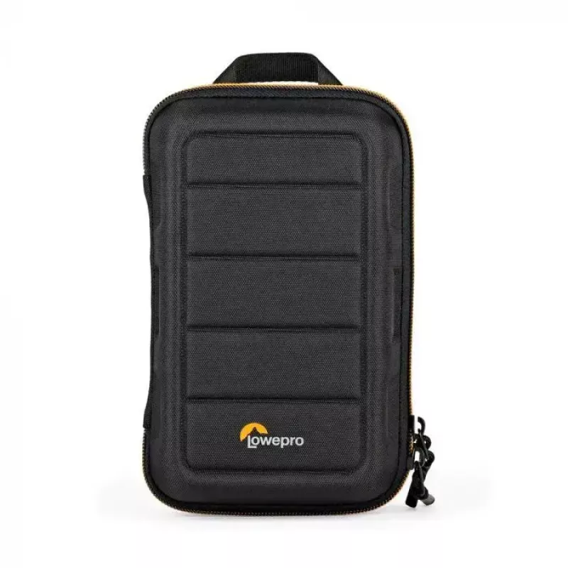 Bolsa para máquina fotográfica Lowepro HARDSIDE CS 60 — bolsa rígida, compacta, 140×85×227 mm, preta/laranja