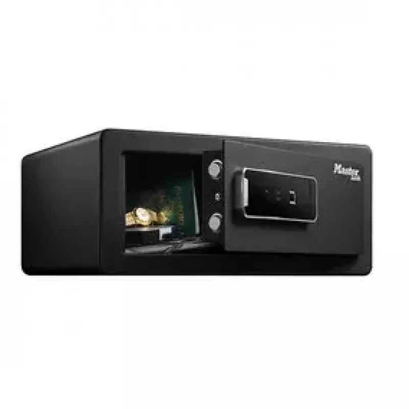 Cofre autónomo MASTER LOCK LX110BEURHRO preto 2 chaves leitor de impressões digitais
