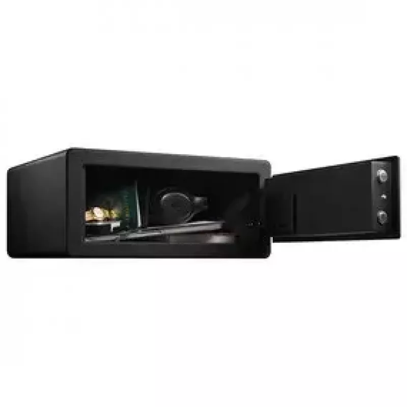 Cofre autónomo MASTER LOCK LX110BEURHRO preto 2 chaves leitor de impressões digitais