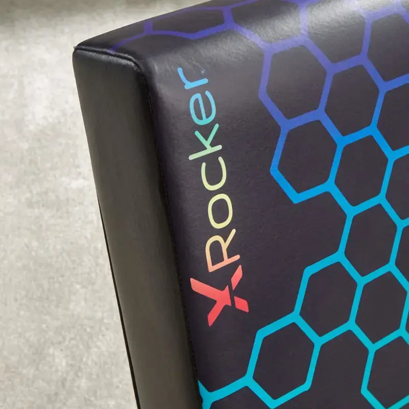 Cadeira gaming para consola x rocker Neo Hex Edition — assento e encosto acolchoados, largura 410 mm, profundidade 855 mm, altura 650 mm