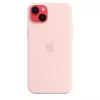 Capa em silicone Apple iPhone 14 Plus MagSafe Chalk Pink