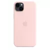 Capa em silicone Apple iPhone 14 Plus MagSafe Chalk Pink